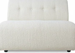 Module milieu 2 place en bouclé crème Vint - Hkliving