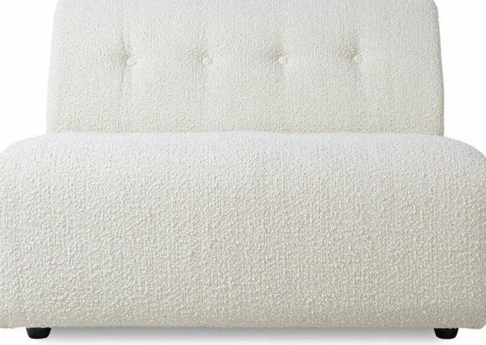 Module milieu 2 place en bouclé crème Vint - Hkliving