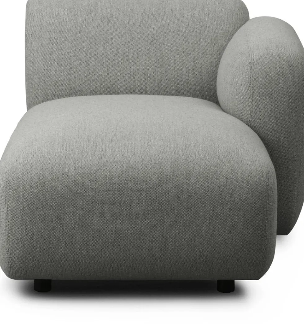 Module méridienne accoudoir droit gris Swell modular sofa 150 - Normann Copenhagen