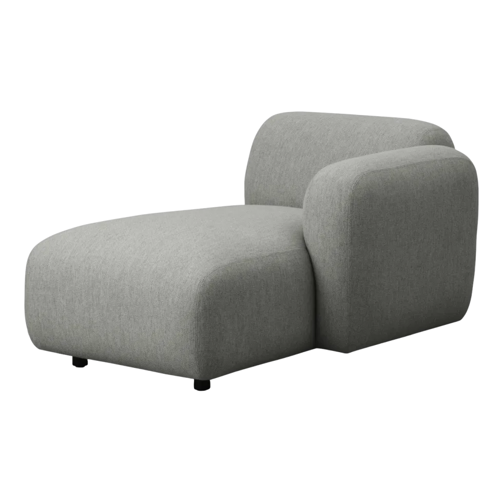 Module méridienne accoudoir droit gris Swell modular sofa 150 - Normann Copenhagen