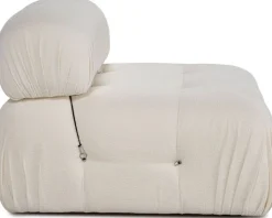 Module 1 place en tissu blanc cassé 95x75cm Bubble O1 - Home Design