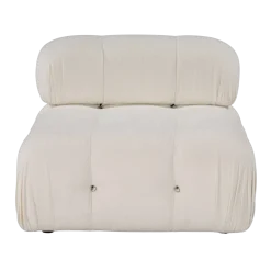 Module 1 place en tissu blanc cassé 95x75cm Bubble O1 - Home Design