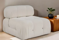 Module 1 place en tissu blanc cassé 95x75cm Bubble O1 - Home Design