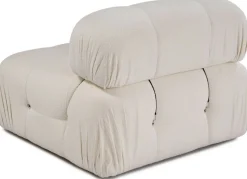 Module 1 place en tissu blanc cassé 95x75cm Bubble O1 - Home Design