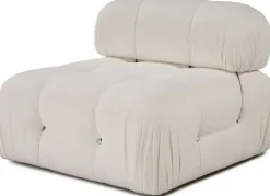 Module 1 place en tissu blanc cassé 95x75cm Bubble O1 - Home Design
