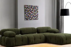Module 1 place en tissu vert 95x75cm Bubble O1 - Home Design