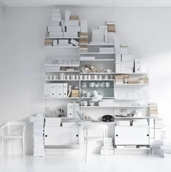2 Montants blancs à poser 30x115 cm - String furniture