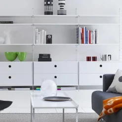 2 Montants blancs à poser 30x115 cm - String furniture