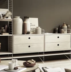 2 Montants blancs à poser 30x115 cm - String furniture