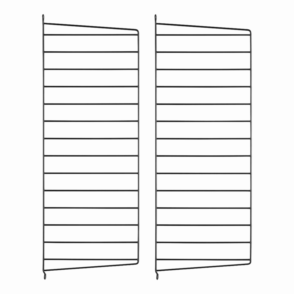 2 Montants noirs à fixer 30x75 cm - String furniture