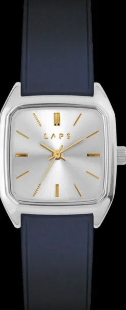 Montre en cuir bleu indigo et cadran argenté Nova argent - Lpas