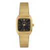 Montre en métal baguette et cadran doré Nova noire - Laps