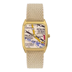 Montre en perlon beige et cadran doré Palais Royal - Laps