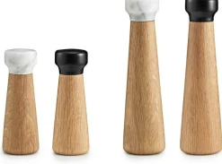 Moulin à poivre en chêne et marbre noir 18 cm Craft Oak/noir - Normann Copenhagen