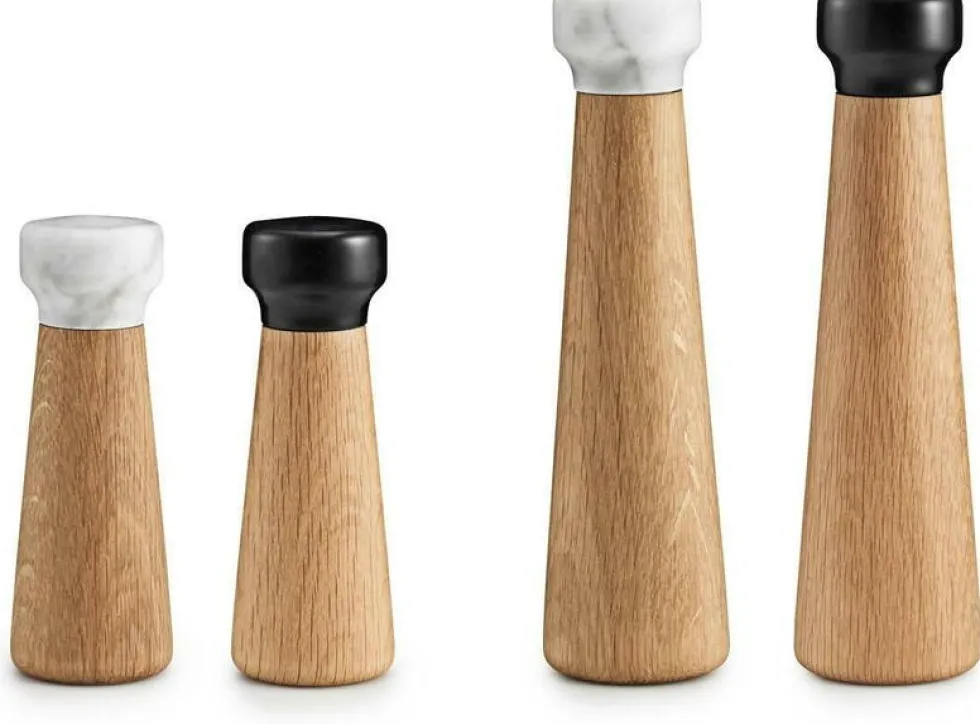 Moulin à poivre en chêne naturel et marbre noir 27 cm Craft Oak/noir - Normann Copenhagen