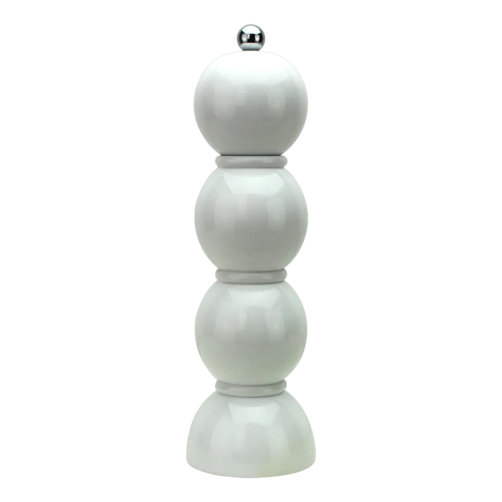 Moulin à sel ou à poivre en bois laqué blanc 24 cm Bobbin - Addison Ross