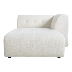 Méridienne droite en bouclé crème Vint - Hkliving