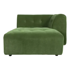 Méridienne droite en velours vert Vint - Hkliving