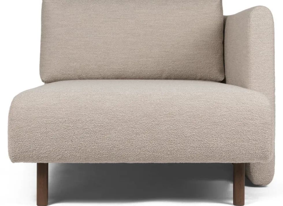 Méridienne modulable droite en bouclettes beige Dase - Ferm living