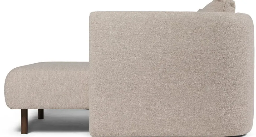 Méridienne modulable droite en bouclettes beige Dase - Ferm living
