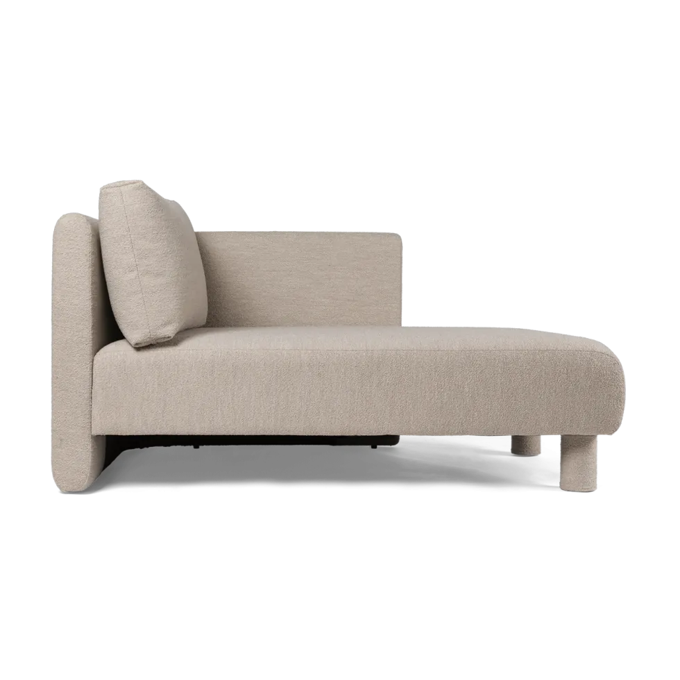 Méridienne modulable droite en bouclettes beige Dase - Ferm living