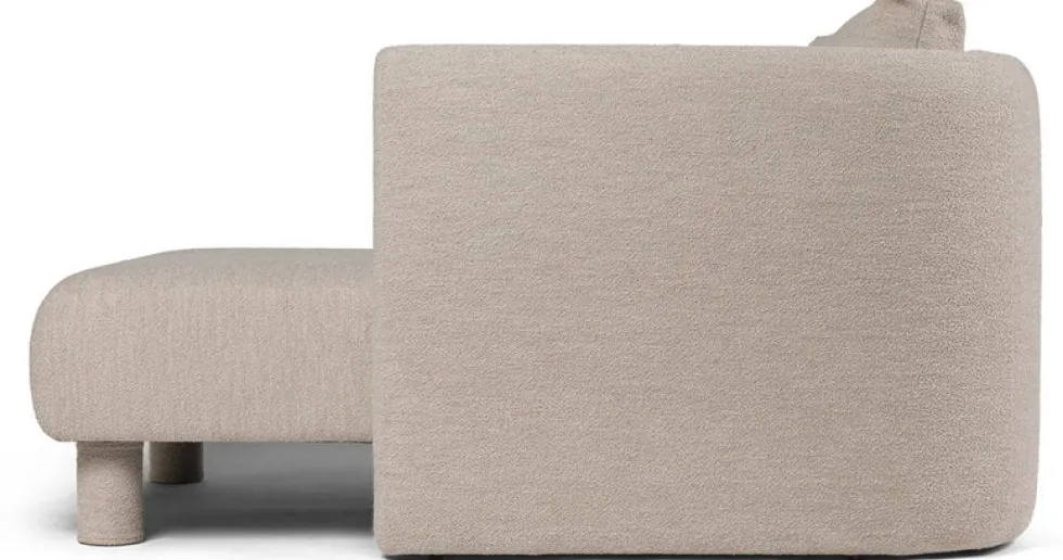 Méridienne modulable droite en bouclettes beige Dase - Ferm living