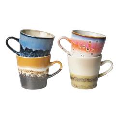 4 mugs américano Pegasus en céramique Vaisselle 70's - HKliving