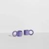 2 mugs à expresso en faïence myrtille 6 cm Donut - Petite Friture