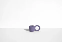 2 mugs à expresso en faïence myrtille 6 cm Donut - Petite Friture