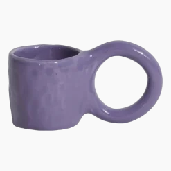 2 mugs à expresso en faïence myrtille 6 cm Donut - Petite Friture