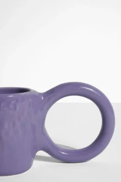 2 mugs à expresso en faïence myrtille 6 cm Donut - Petite Friture
