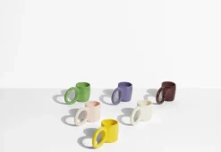 2 mugs à expresso en faïence myrtille 6 cm Donut - Petite Friture