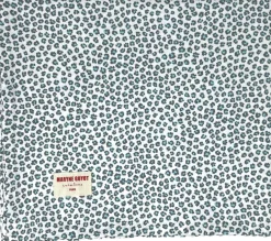 Nappe blanche à motif léopard bleu 140 x 200 Graou Bleu - Maryne Guyot Créations