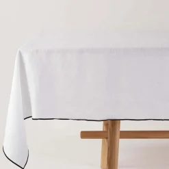 Nappe Carrée Carlina Blanc Et Gris - Madura