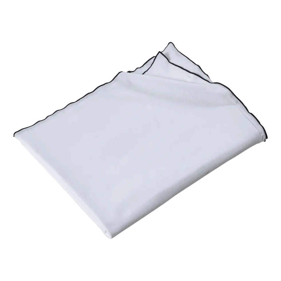 Nappe carrée en coton lavé blanche 170 x 170 cm - The Cool Republic