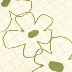 Nappe de table rectangulaire en coton bio à fleurs vert 150 x 250 cm - Nobodinoz