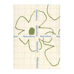 Nappe de table rectangulaire en coton bio à fleurs vert 150 x 250 cm - Nobodinoz