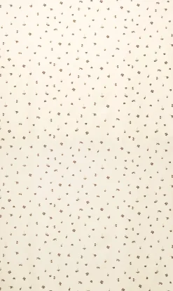 Nappe en coton biologique beige et chocolat 150x240cm Baies - Ferm living