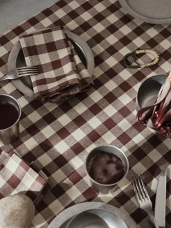 Nappe en coton à carreaux cannelle Bothy check - Ferm living