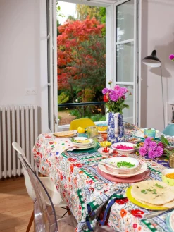 Nappe en coton 150x220cm Kashmir Print - Lucas du Tertre