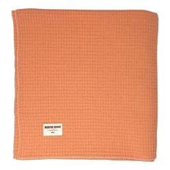 Nappe orange gaufrée 140 x 200 - Maryne Guyot Créations
