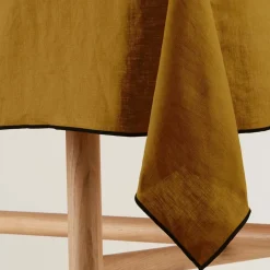 Nappe Rectangulaire Carlina Bronze Et Bourdon Noir - Madura