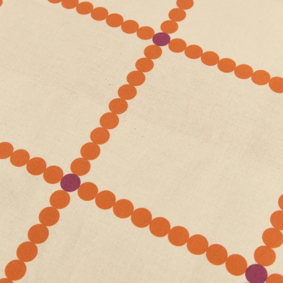 Nappe rectangulaire en popeline de coton bio à carreaux rouge 150 x 250 cm - Nobodinoz