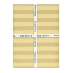Nappe rectangulaire en popeline de coton bio à rayures jaune 150 x 250 cm - Nobodinoz