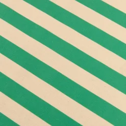 Nappe rectangulaire en popeline de coton bio à rayures vert 150 x 250 cm - Nobodinoz