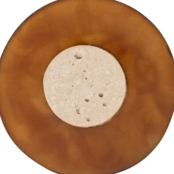 Objet décoratif en résine et sable crème et marron 12x42cm Strata - Versmissen