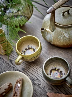 Oculus Cup Brown Stoneware - Bloomingville