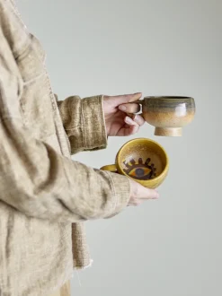 Oculus Cup Brown Stoneware - Bloomingville