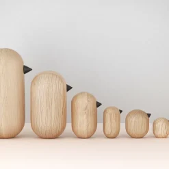 Oiseau en bois 13,5 cm Little Bird Oak - Normann Copenhagen