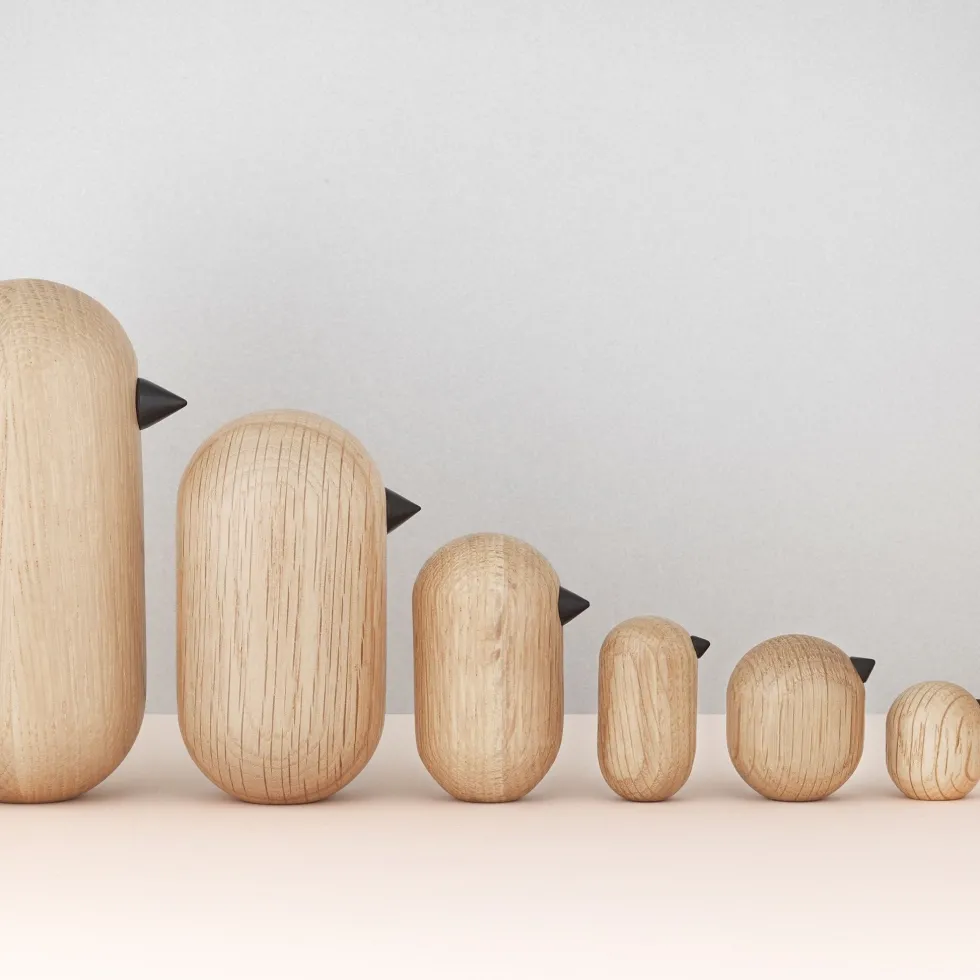 Oiseau en bois 13,5 cm Little Bird Oak - Normann Copenhagen